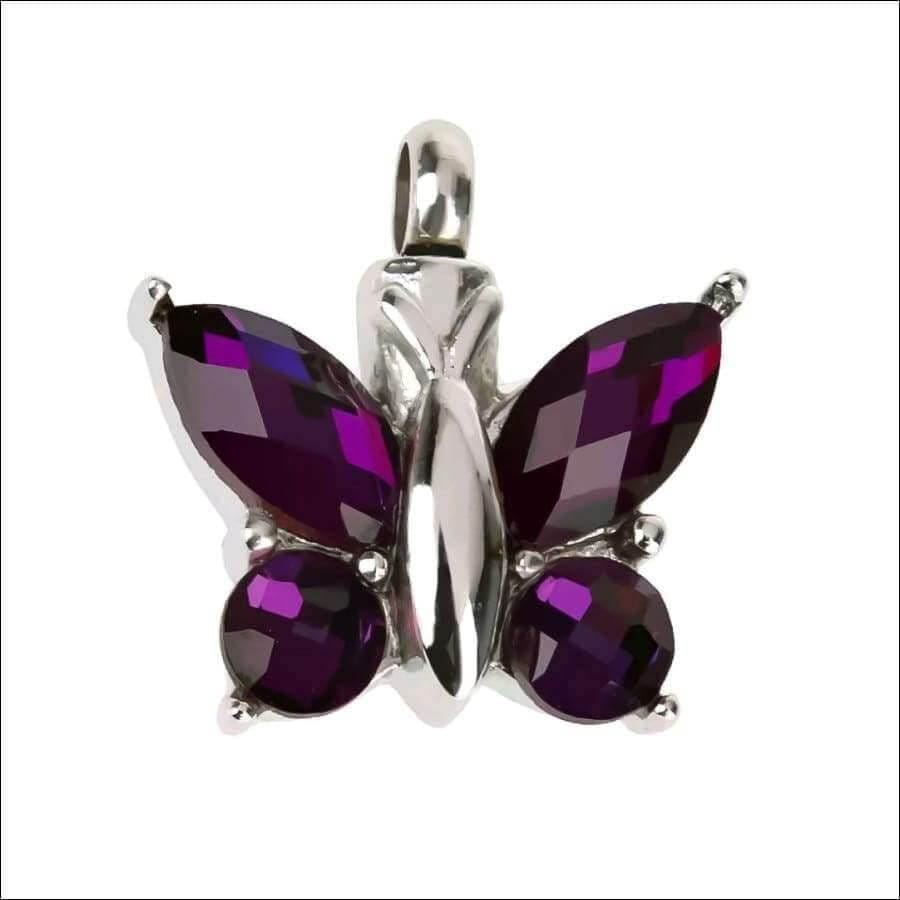 butterfly urn necklace stainless steel with crystal wings guiding lights boutique 3