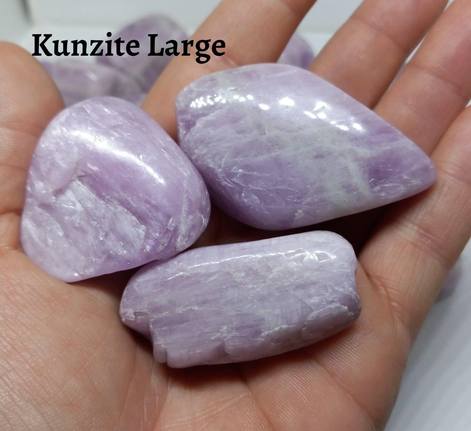 Kunzite Natural Crystal Tumbled Top Quality Purple Kunzite Stone